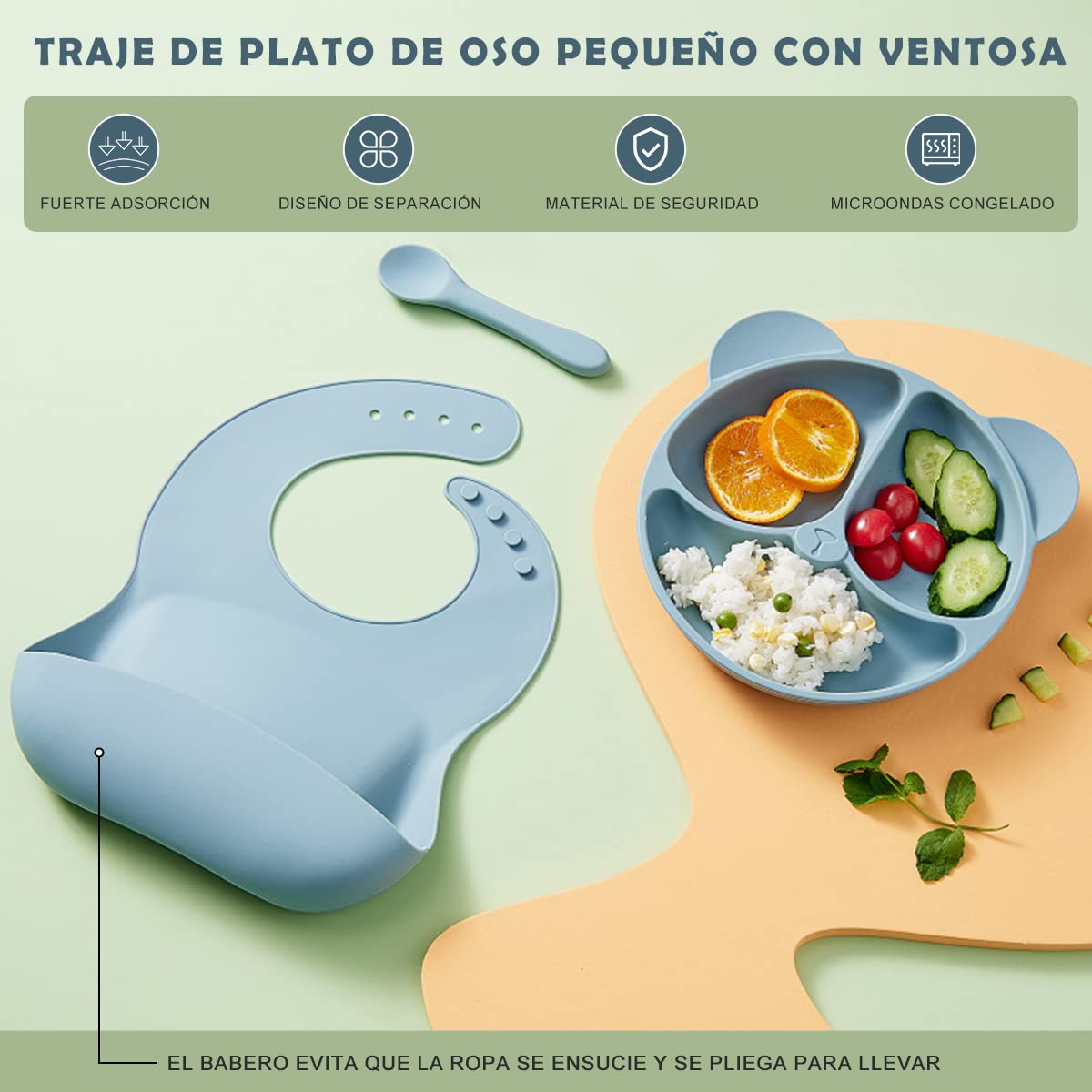 4PCS Baby Feeding Set with Bib - Baby Food Menu recension och pris