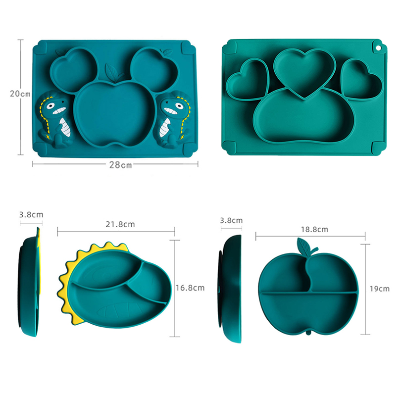 Baby Dinosaur Silicone Tablewa - Baby Food Utensils Set recension och pris