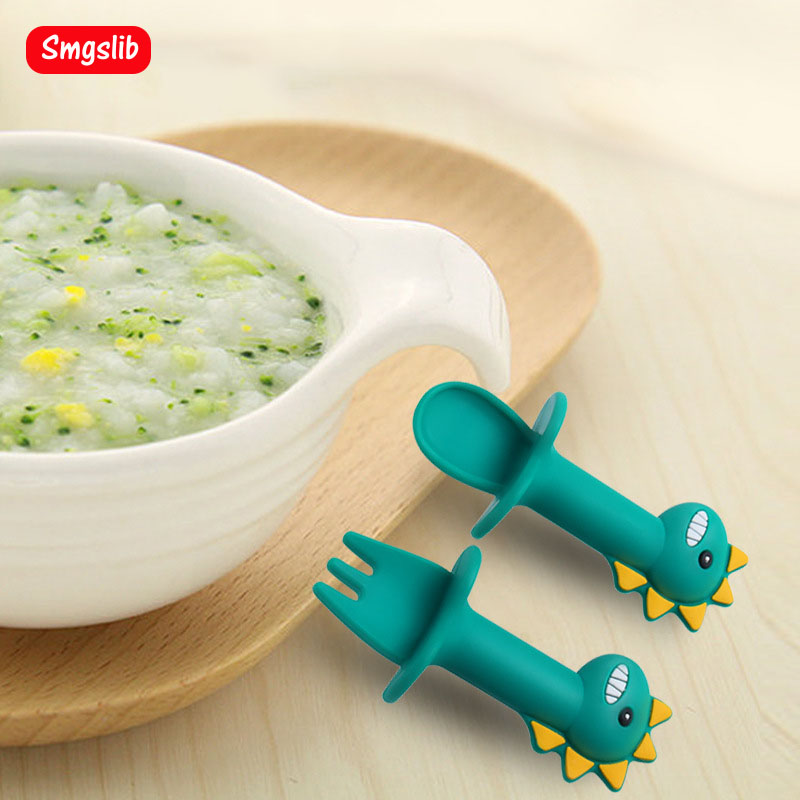 Baby Dinosaur Silicone Tablewa - Baby Food Utensils Set recension och pris