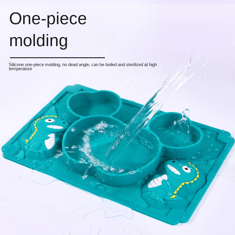 Baby Dinosaur Silicone Tablewa - Baby Food Utensils Set recension och pris