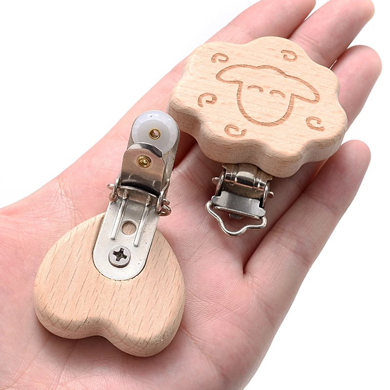 5Pcs Wooden Pacifier Clip Food - Baby Food Natural recension och pris
