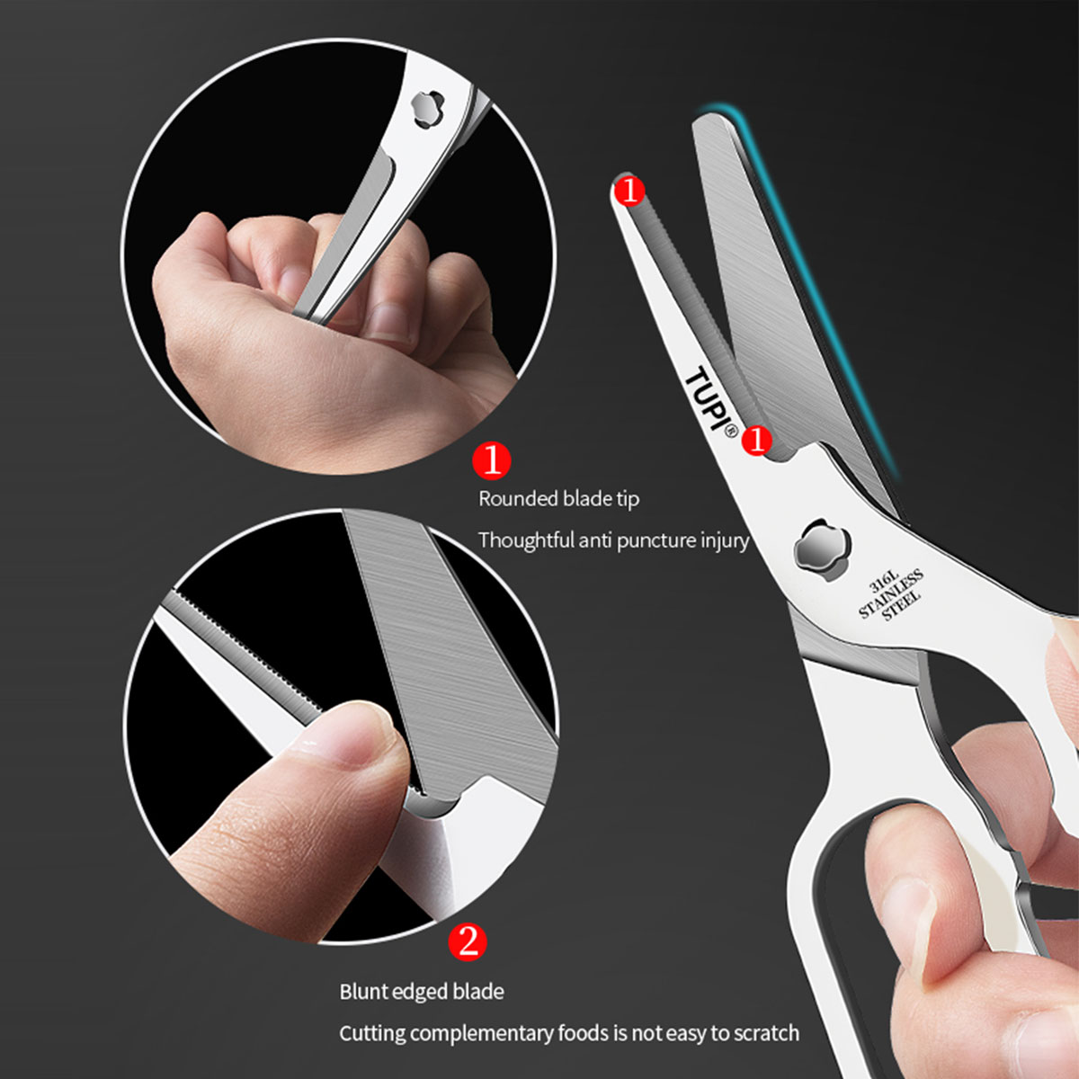 TUPI - Stainless Steel Scissor - Baby Food Mill recension och pris